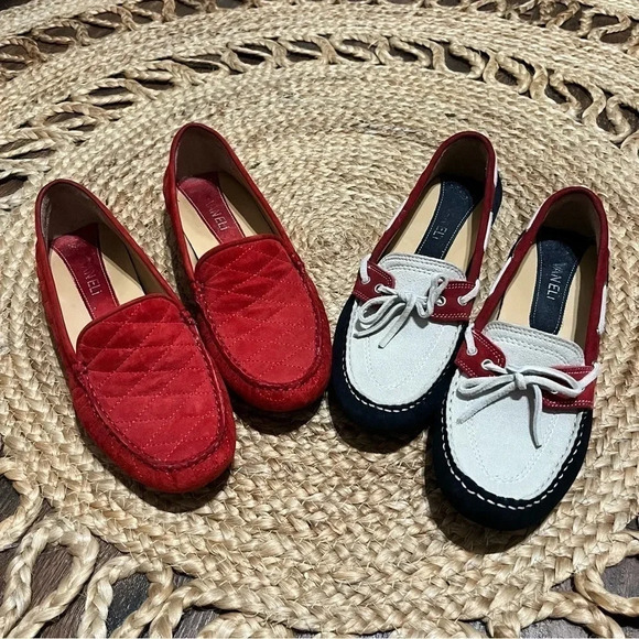 Lot Of 2 Vaneli Womens 8M Suede Driving Moc Slip On Loafers Flats Shoes - Picture 2 of 11